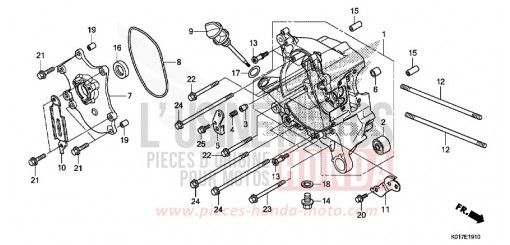 CARTER VILEBREQUIN DROIT SH125DD de 2013